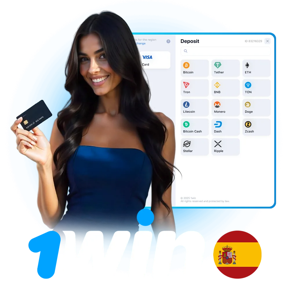 Qué métodos de depósito y retirada ofrece 1win España.