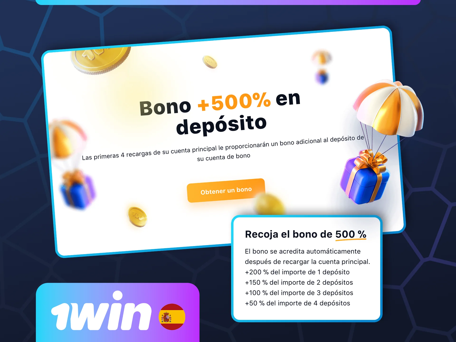 Cumple estas condiciones para recibir el bono de bienvenida en el casino 1win.