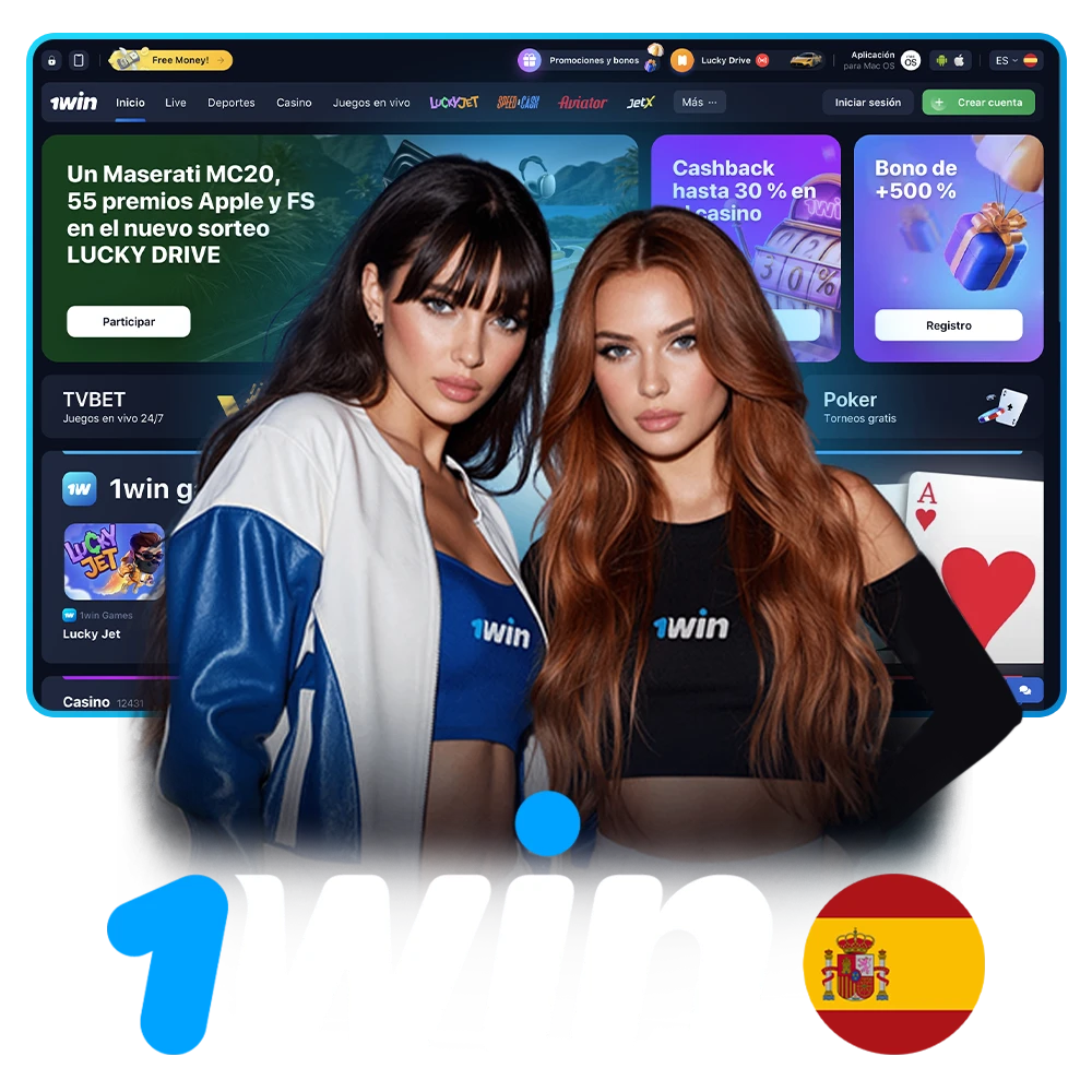 Juega a juegos de casino, apuesta en deportes y consigue ofertas de bonos en 1win España.