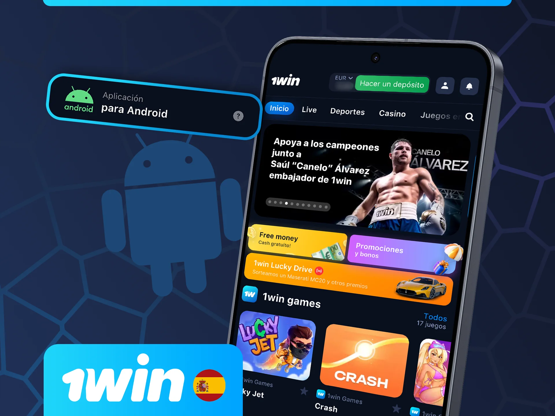 Instrucciones sencillas para instalar la aplicación 1win en Android.