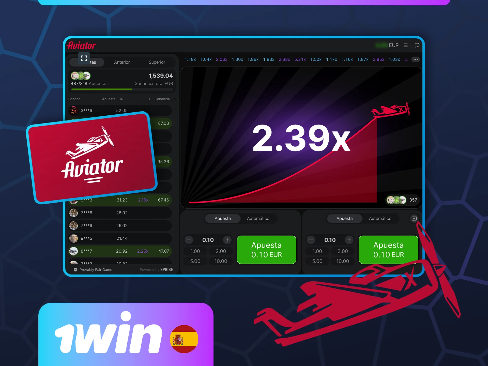 Inicia Aviator en 1win y disfruta de tus ganancias.