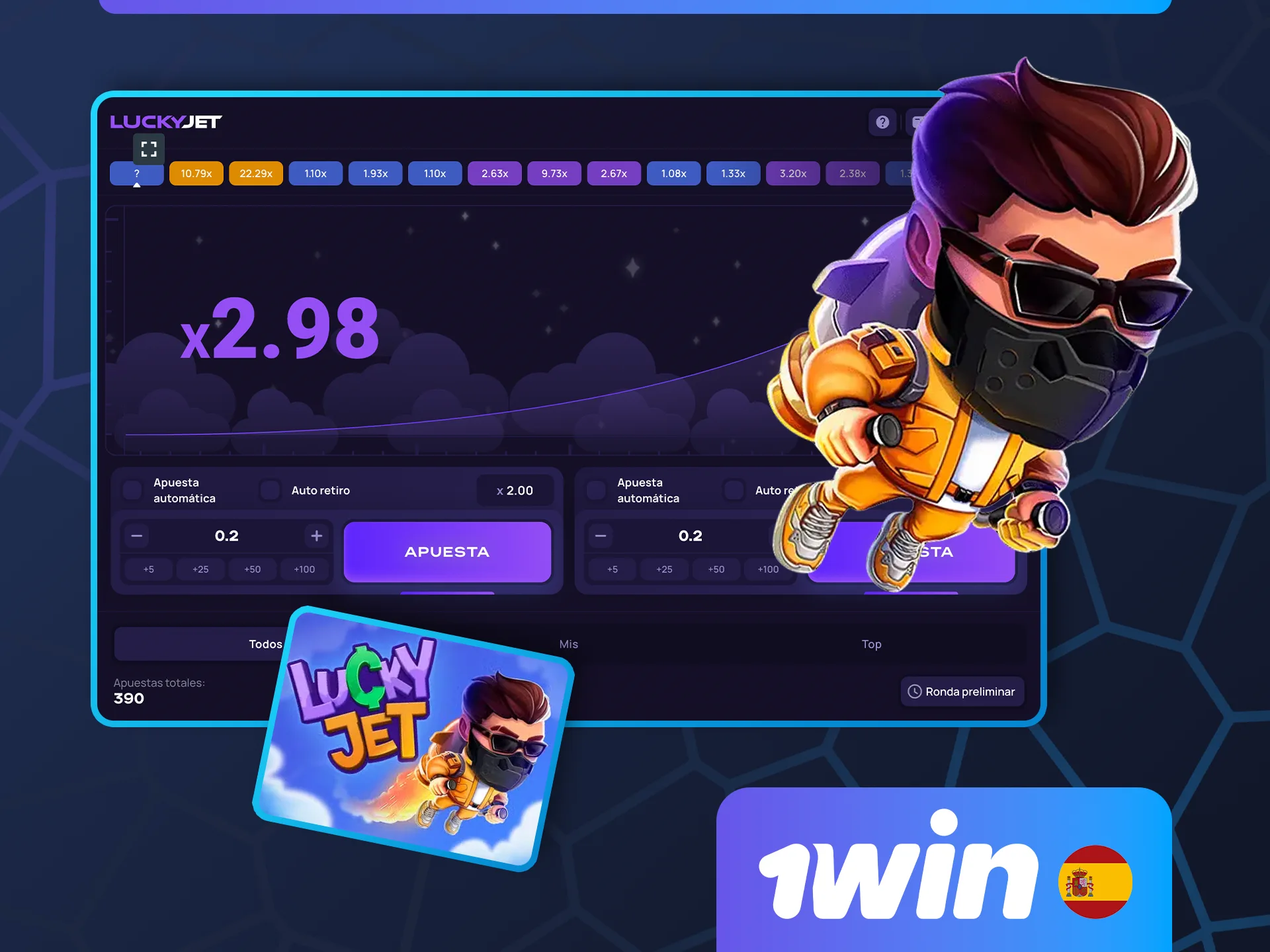Elige el dinámico juego LuckyJet en 1win para sentir emociones inolvidables.