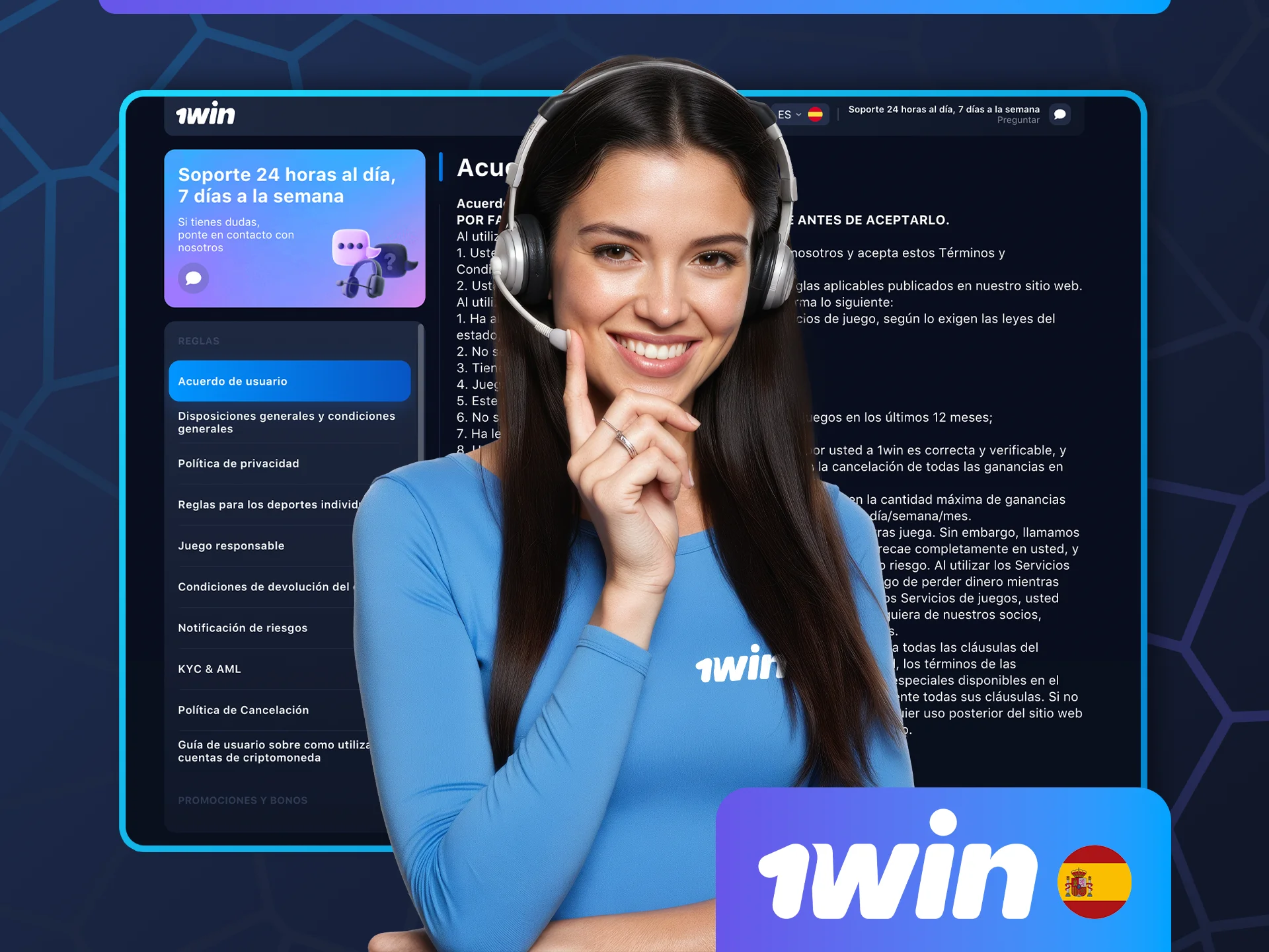 Averigua el número de teléfono del servicio de atención al cliente de 1win.
